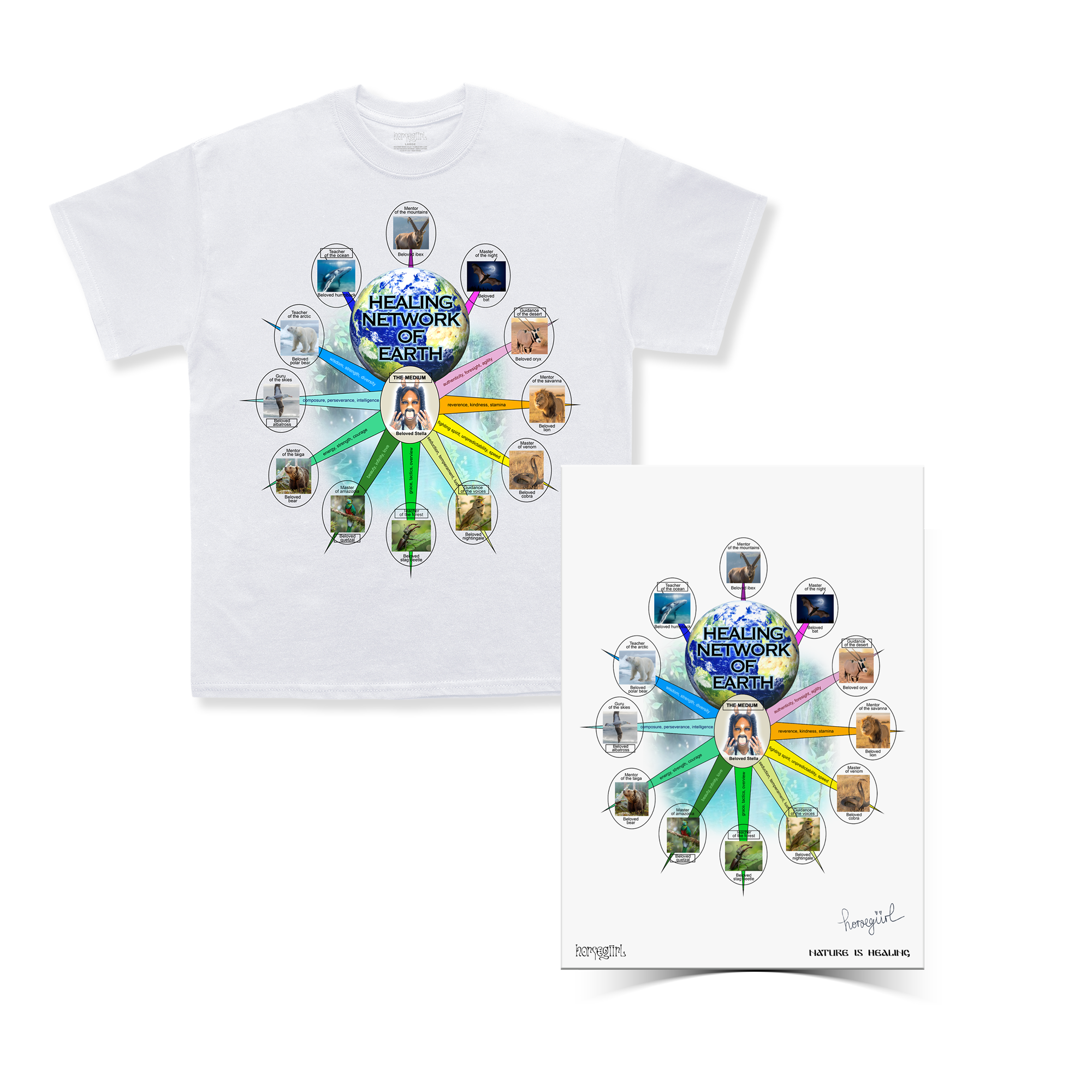 Healing Network Tee and Signed Poster Bundle